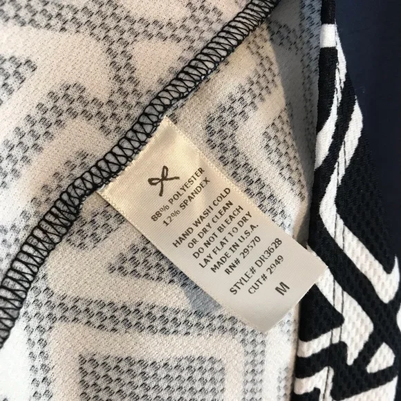 Everly Nordstrom Black and White Patterned Dress - Size Medium - Picture 5 of 5